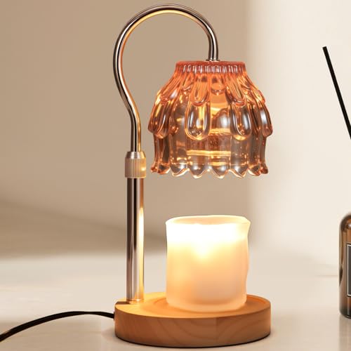 SnowBB Flower Candle Warmer Lamp, Timer Dimmer, Adjustable Height, Birthday Gift for Women Mom Friend Sister, House Warming Gift New Home Decor, Vintage Wax Melt Warmer, Christmas White Elephant Gifts - color: Flower