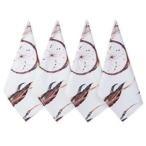 Ablethe Kitchen Towels 100% Cotton, Dish Towels 20X31.5 Inch, Tea Towels Set of 4 Highly Absorbent Boho for kitchen or Farmhouse Decor - color: Boho1