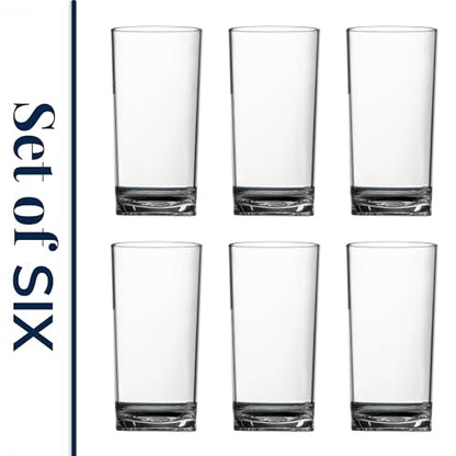 US Acrylic Classic Clear Plastic Reusable Drinking Glasses (Set of 6) 16oz Water Cups | BPA-Free Tumblers, Made in USA | Top-Rack Dishwasher Safe (Pack of 18) - color: Clear, size: Water Tumblers (Pack of 18)