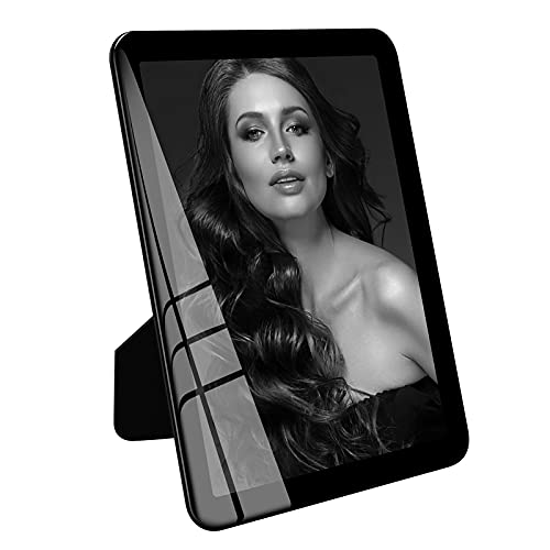 Bluesun 5×7 Picture Frame Black, Vertical & Horizontal Wall & Tabletop | 5×7 Black Photo Frame with Tempered Glass & Rounded Corners, Ideal for Kids & Family, Living Room Bedroom Hallway Office - color: Black, size: 5x7（1 Pcs）
