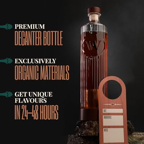 DIY Whiskey Gifts for Men - Whiskey Infusion Kit & Whiskey Decanter Set | Bourbon Gifts for Men, Birthday Gift for Dad & Fathers Day Gifts, Cocktail Maker for Christmas & Valentines Day by Whiskify