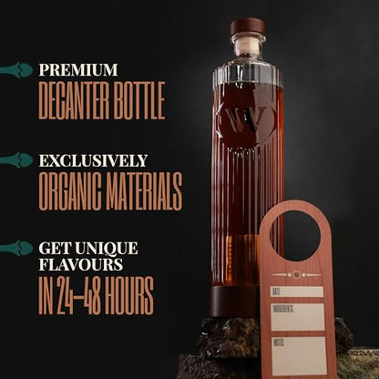 DIY Whiskey Gifts for Men - Whiskey Infusion Kit & Whiskey Decanter Set | Bourbon Gifts for Men, Birthday Gift for Dad & Fathers Day Gifts, Cocktail Maker for Christmas & Valentines Day by Whiskify