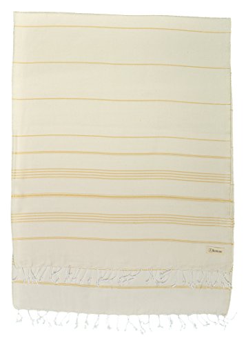 Bersuse Towels Anatolia XL Beach Blanket Throw Blanket Turkish Towel 100% Cotton Extra-Large Quick-Dry Lightweight Premium Peshtemal Towel - 61x82 Inches, Natural Gold - color: Natural Gold