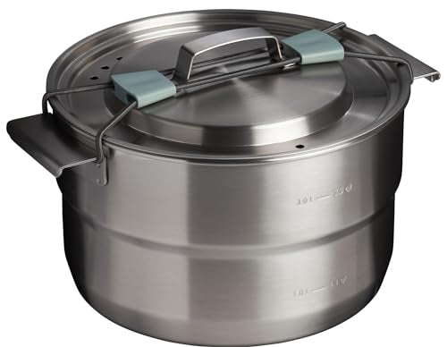 Stanley Wildfare Core 26-Piece Complete Camp Kitchen Cook Set | 4 qt Pot with Lid, 8in Fry Pan | 4 Table Settings, Plates, Bowls, Utensils | Camping Essentials for Your Camp Kitchen | BPA-Free - size: 4 QT