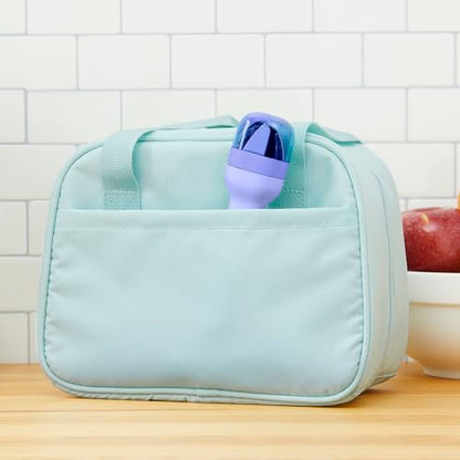 Zoku Pocket Utensil Set Stainless Steel Fork, Knife, and Spoon in Case Blue - color: Blue