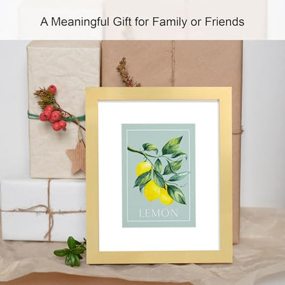 Hongkee 5x7 Picture Frame (4 Pack, Gold) Made of Real Glass and Wooden Frame - Display Pictures 4x6 with Mat or 5x7 Without Mat, 5 by 7 Photo Frames TableTop Display and Wall Mounting - color: Gold, size: 5x7 in