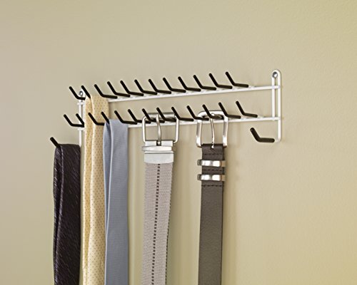 ClosetMaid Epoxy Coated Steel 8051 Tie and Belt Rack, White, 3.5 (Pack of 12) - size: 3.5 (Pack of 12)