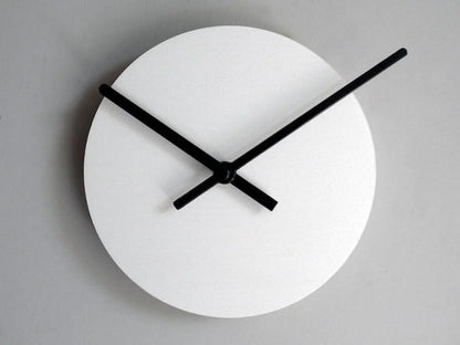 Modern Wood Wall Clock, Minimalist Round Silent Wall Clock, Natural Brown Wooden Clock with Black Hands for Living Room Bedroom Office Decor, 12 Inch