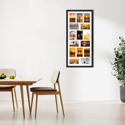 MEBRUDY 4x6 Collage Picture Frames with 15 Openings, 2 Pack Black Multi Photo Frames Display 4 x 6 Pictures with Mat for Wall Mounting, Irregularly Style - style: Irregularly Style-2 Pack