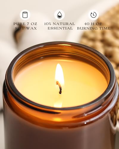 AOOVOO Candle Set - 4PC Scented Candles, 28 oz Soy Candles, Soy Candle for Home Scented, Lavender/Sandalwood/Jasmine/Sage - style: Lavender/Sandalwood/Jasmine/Sage