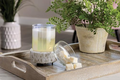 Candle Warmers ETC 2-in-1 Candle and Fragrance Warmer for Warming Scented Candles or Wax Melts and Tarts with to Freshen Room, Swirl - style: Swirl