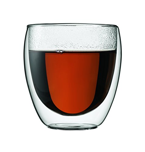 Bodum 8oz Pavina Double Wall Glasses, High Heat Borosilicate Glass, Set of 2, Clear (Pack of 4) - size: 8 oz (Pack of 4), style: Set of 2