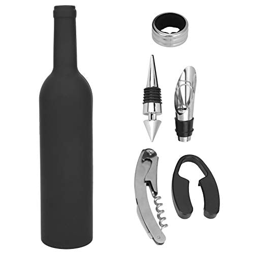 5-Piece Opener Set Stainless Steel Bottle Opener Foil Cutter Aerator Pourer Drip Accessories Kit
