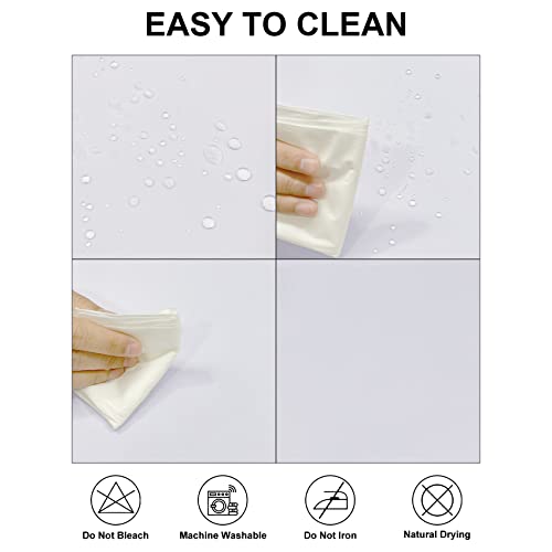 Fokitut 2 Pack Waterproof Rectangle Tablecloth, 60x102 Inch, Stain Resistant and Wrinkle Polyester Table Cloth, Fabric Table Cover for Kitchen Dining, Wedding, Party, Holiday Dinner-White - color: White, size: 60x102''-2pack