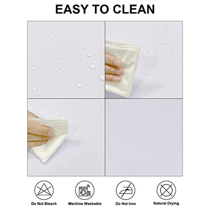 Fokitut 2 Pack Waterproof Rectangle Tablecloth, 60x102 Inch, Stain Resistant and Wrinkle Polyester Table Cloth, Fabric Table Cover for Kitchen Dining, Wedding, Party, Holiday Dinner-White - color: White, size: 60x102''-2pack