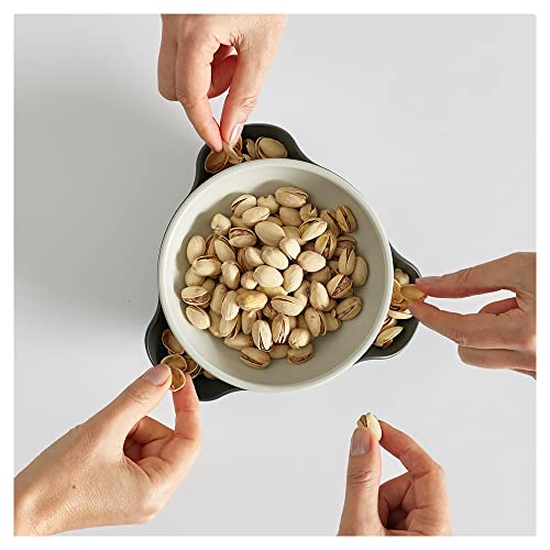 Joseph Joseph Double Dish Pistachio and Snack Serving bowl with Food Waste Compartment, BPA-Free - Grey - color: Gray