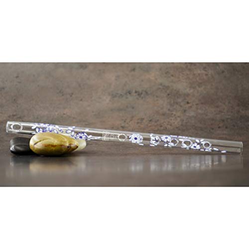 Hall Crystal Flute 22216 - Offset Glass Flute in D - Blue Delft - color: Delft