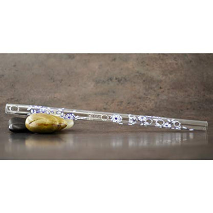 Hall Crystal Flute 22216 - Offset Glass Flute in D - Blue Delft - color: Delft