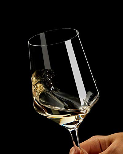 OJA Wine Glasses Set, Crystal Red Hand Blown Wine Glass, Set of 6, 15 oz | Long Stem, Thin Rim, Premium, Perfect for Red or White, Daily Use, Unique Wedding Anniversary or Birthday Gift - style: Set of 6-15oz