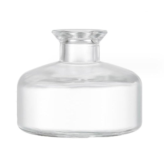 Glass Bud Vase Empty Glass Diffuser Bottles Refillable Aromatherapy Jars Small Vases for Flowers Vases Centerpiece for Wedding Home Essential Oils Office Table Decor (Clear-1) - color: Clear-1