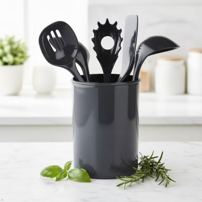 Calypso Basics by Reston Lloyd 6PC Melamine Utensil Holder Set, Rust-Free - color: Gray, size: Utensil Holder Set