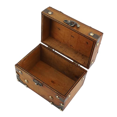 Retro Vintage Jewelry Storage Box, Sturdy Density Board Decorative with Multifunctional Design for Letters, Antique Rustic Treasure Chest Home Decor Gift