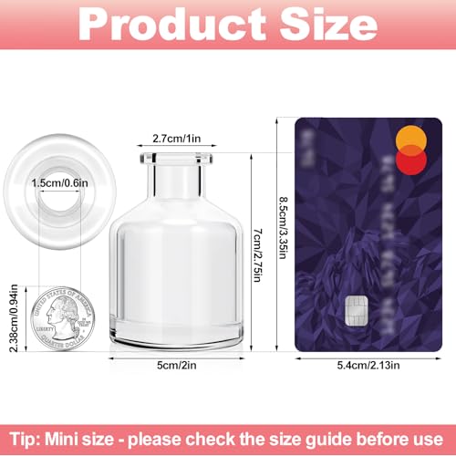 12 Pcs Bud Vases, Clear Glass, 2 x 2.8 Inch | Mini Flower Vases, Small Glass Living Bud Vases Bulk for Flowers Centerpieces, Table, Home and Living Room Decor