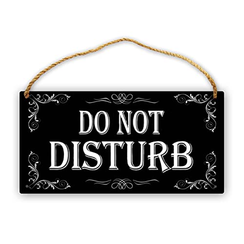Do Not Disturb Door Sign Wall Art Hanging Front Door Decor Sign Home Office Living Room 6"x12" - color: Do Not Disturb