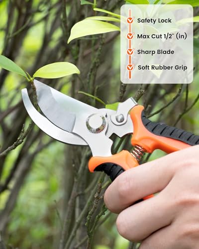 7-Piece Gardening Tools Set | Heavy Duty Stainless Steel, Black Tote Bag, Ergonomic Non-Slip Grip, For Planting, Weeding & Digging - style: 7-Piece Set