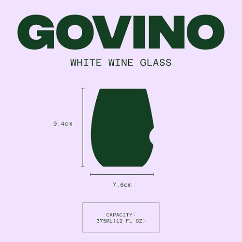 GOVINO Unbreakable Plastic Wine Glasses - Stemless Shatterproof Tritan Glassware, Fancy Cups That Look Like Glass, 12oz, Set of 2 - size: 2 COUNT