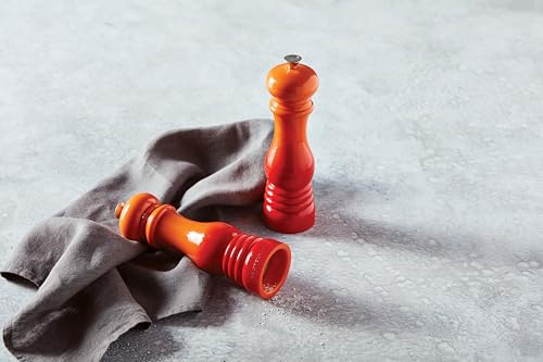 Le Creuset MG610-2 Salt and Pepper Mill Set 8-Inch, Flame - color: Flame, size: Large