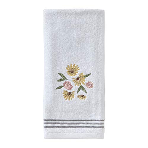 SKL Home by Saturday Knight Ltd. Tossed Flowers Hand Towel (2-Pack), White - color: Tossed Flowers