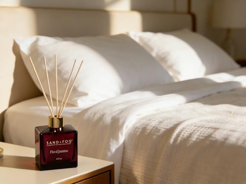 Scented Diffuser, 6 fl oz Aromatherapy Diffuser Oil Set, Home Fragrance, Natural Essential Oil, Home & Bathroom Decorǀ Scent: Floral Jasmine - size: 6 Fl Oz (Pack of 1)