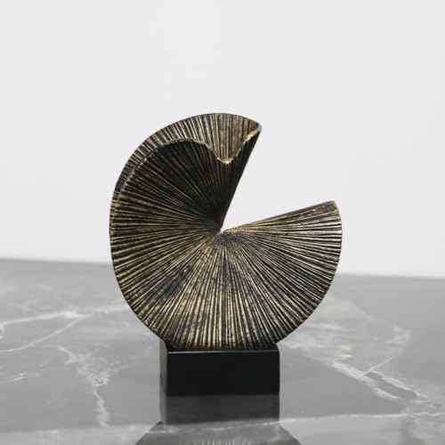 Geometric Sculpture Abstract Tabletop Sculpture Textured Shelf Decor for Bookshelf, Entryway