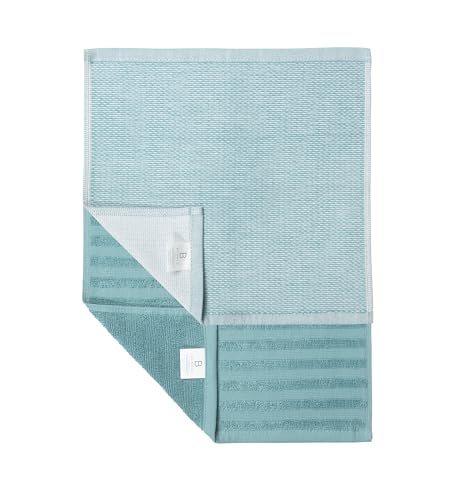 Bumble Premium Dish Cloths 13"x13" (6 Pack) | 100% Natural Ring Spun Cotton | 400 GSM | Highly Absorbent & Soft |Yarn Dyed & Solid Dyed Terry Dish Cloth Set - Aqua - color: Aqua, size: Dish Cloths - Mixed Styles