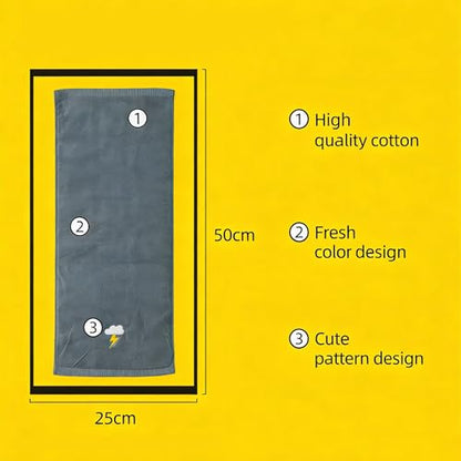 4 Pack Reusable Cotton Bath Washcloths Hand Face Fingertip Towels | Cute Small Facial Towels, Soft & Practical, Perfect for Bathroom Daily Cleansing Use