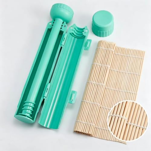 Sushi Making Kit, Upgraded 11.8 Inches Sushi Roller, Sushi Bazooka Easy Made Sushi, Sushi Rolling Mat Sushi Maker Sushi Kit - color: Cyan