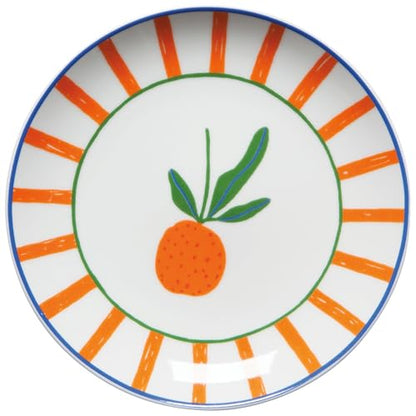Jubilee Porcelain Tropical Appetizer Plates, Set of 4 - color: Citrus Burst