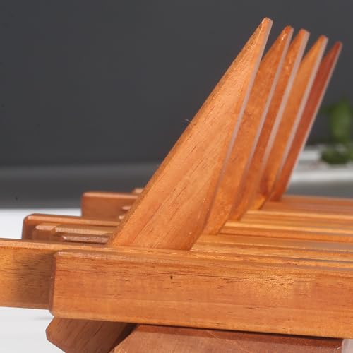 Coat Rack Wall Mount Piano Flip Down Wall Hook Rack 5 Hooks Cherry | Natural Wood Handmade Unique Hanger for Coats Bag Hat Umbrella key Wall Art In the foyer living room bedroom bathroom office - color: Cherry