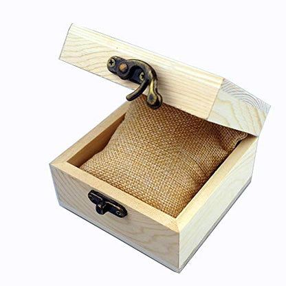 Wooden Box for your Gift Jewelry Watch Unfinished Wood Box (Wooden) - color: Wooden