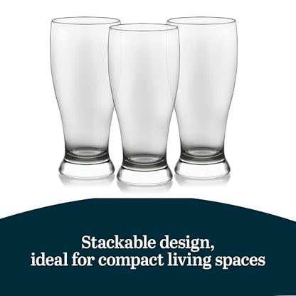 Libbey Classic Pub Beer Glasses Party Pack, Stackable, Modern Bar Glassware Set of 12, Large All Purpose Pint Beer Glasses for Stouts, Ales and More - color: Pub 12