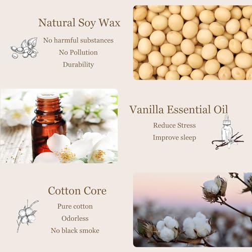 Lihome Happy Birthday Candle, Birthday Gifts for Women, Vanilla Soy Candles | Natural soy wax, vanilla scent, birthday decor, unique gift ideas for women, moms, sisters, best friends, teachers, coworkers - size: Birthday(7oz)