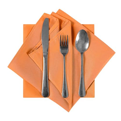 Bailarina Cloth Napkins Set of 80,17x17 inches Dinner Napkins Cloth Washable,Polyester Square Table Cloth Napkin Bulk with Hemmed Edges Ideal for Banquets, Parties and Weddings-Orange - color: Orange