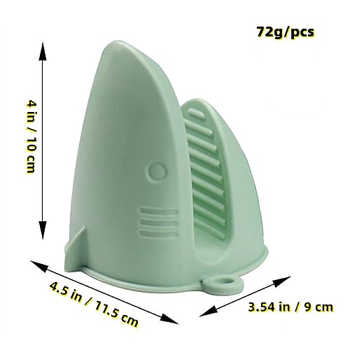 Mini Oven Gloves Silicone Heat Resistant Cooking Pinch Mitts Potholder for Air Fryer Kitchen Cooking & Baking (Green) - color: Green