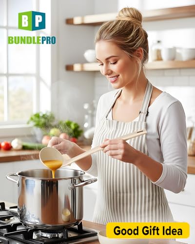 Silicone Pasta Fork and Soup Ladle Set, Heat Resistant Non Stick Kitchen Utensils with Back Hooks, Suitable for Cooking, Stirring, Serving Spaghetti, Soup, Sauce(KHAKI) - color: Khaki