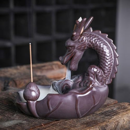 LUNIZ Incense Burner Backflow Incense Burner Home Furnishings Backflow Incense Burner Indoor Waterfall Fountain Room Decoration Incense Holder