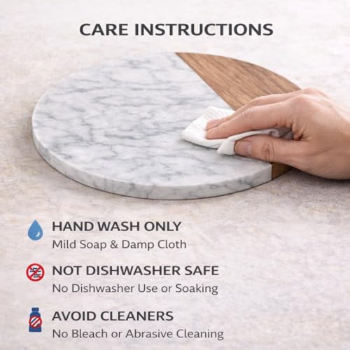 White Marble Board, 10 Inches | Cheese Board, Acacia Wooden Serving Tray, For Charcuterie, Cheese, Meats, Fruit, Crackers, Cutting Board, Round Slab - color: White, size: 10"L x 10"W