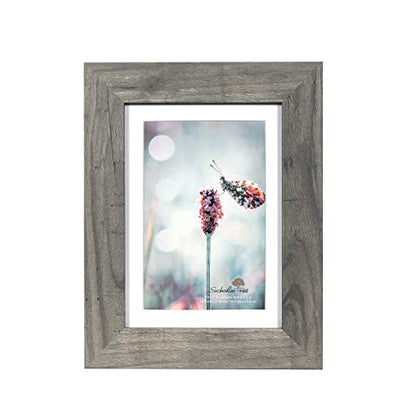 Grey 5x7 Picture Frame set of 3,Display 5x7 without Mat or 4x6 with Mat - color: Grey, size: 5x7 inches