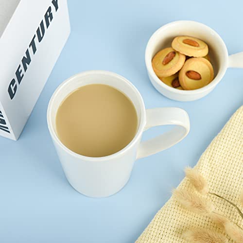 BYCNZB 22oz white Super Large tall Ceramic Coffee Mugs Large Handles Set of 4 - color: tall white