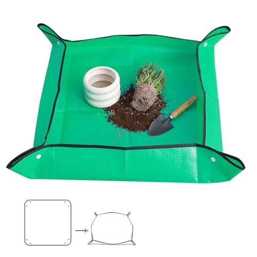 Thickened Waterproof Reusable Garden Mat, 20"X20" Plant Repotting Pad for Soil Changing, Indoor Outdoor Planting, Mess-Free Transplanting Tray, Gardening Gifts for Plant Lovers